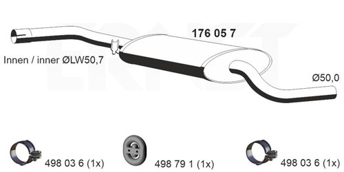 Toba Esapament Intermediara Ernst Vag 176057