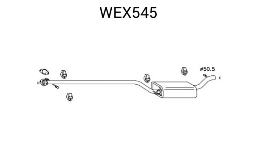Toba esapament intermediara FORD FOCUS Limuzina (DFW) (1999 - 2007) QWP WEX545 piesa NOUA