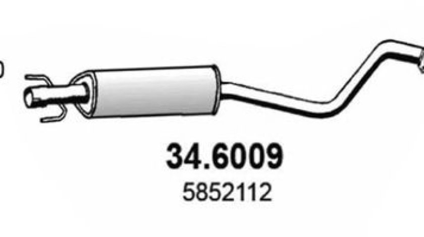 Toba esapament intermediara OPEL ASTRA G Combi (F35) (1998 - 2009) ASSO 34.6009 piesa NOUA