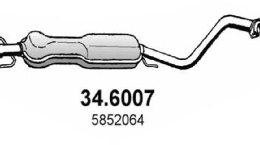 Toba esapament intermediara OPEL ASTRA G Cupe (F07) (2000 - 2005) ASSO 34.6007 piesa NOUA