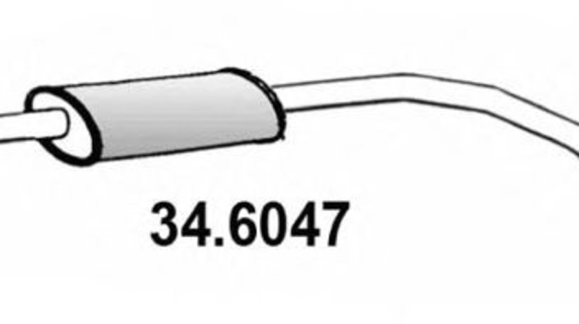 Toba esapament intermediara OPEL CORSA D (2006 - 2016) ASSO 34.6047 piesa NOUA