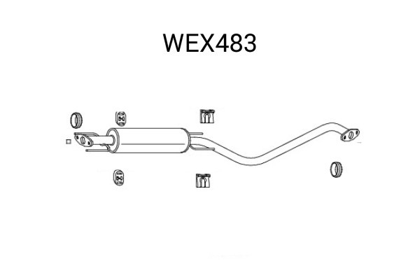 Toba esapament intermediara OPEL VECTRA B (36) (1995 - 2002) QWP WEX483 piesa NOUA