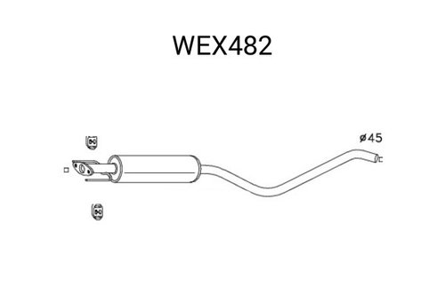 Toba esapament intermediara OPEL VECTRA B Combi (31) (1996 - 2003) QWP WEX482 piesa NOUA