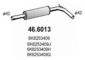 Toba esapament intermediara SEAT CORDOBA (6K1, 6K2) (1993 - 1999) ASSO 46.6013 piesa NOUA