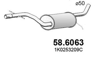 Toba esapament intermediara VW GOLF PLUS (5M1, 521) (2005 - 2013) ASSO 58.6063 piesa NOUA