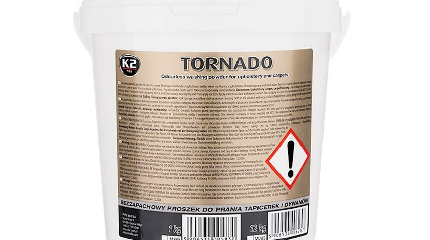 Tornado Plus Pulbere Pentru Curățarea Tapițeriei, Lămâie, 1 Kg K2-00680