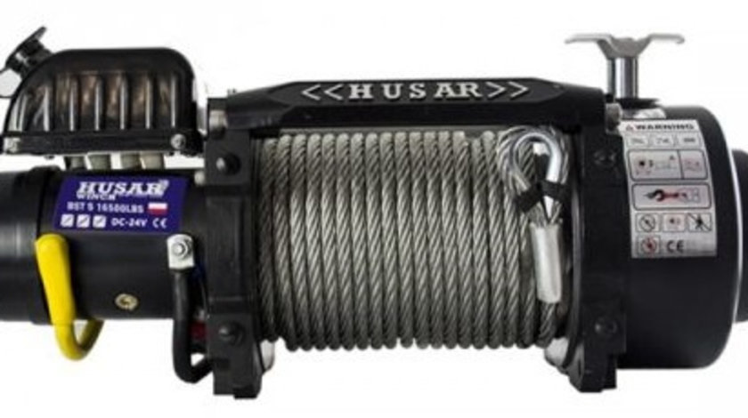 Troliu Atv Husar Winch 4.2CP, 24V, 7484Kg, 30M BSTS16500LBS24V