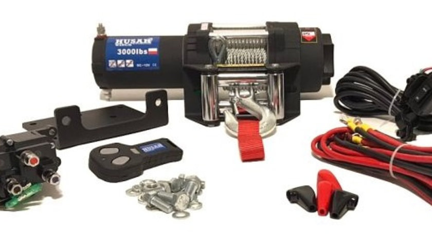 Troliu Electric Atv Husar Winch 1.5CP, 12V, 1361Kg, 12M BSTS3000LBS