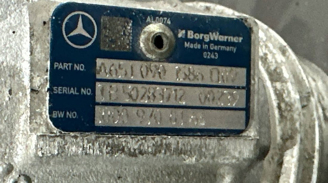 Turbina A65109015860 Mercedes-Benz Clasa C Coupe (C205) 2.1 CDI 4-matic 170 cai OM 651.921