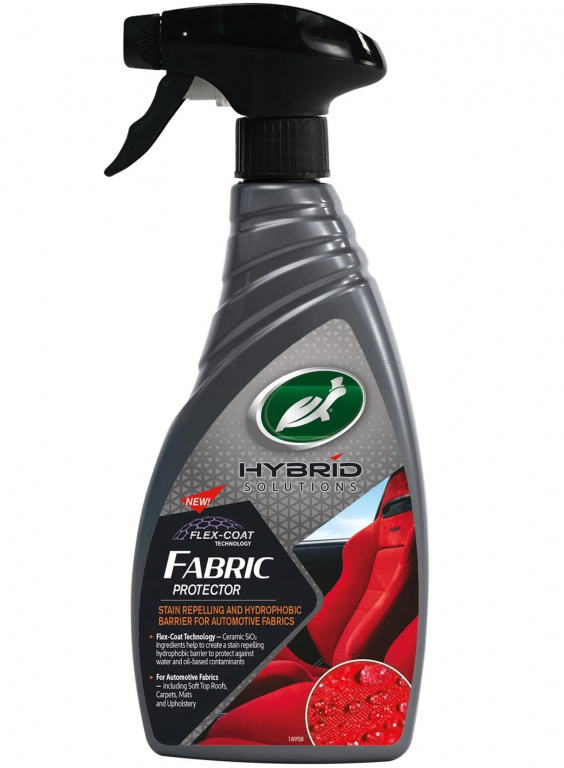 Turtle Wax Hybrid Solutions Flex-Coat Technology Fabric Protector Solutie Respingere Pete Si Bariera Hydrofoba Impermeabilizare Pentru Tesaturi 500ML AMT70-223