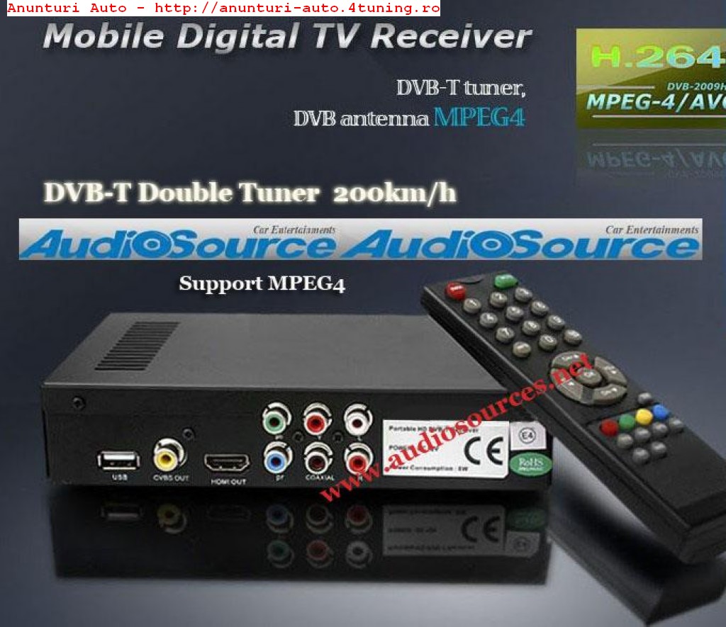 TV TUNER DIGITAL DVB-T HD MPEG 4 RECEPTIE IN MERS GARANTAT 150 KM H PRO TV  SPORT RO #28272