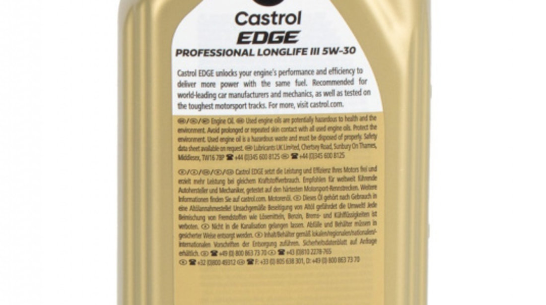 Ulei Motor Castrol Edge Professional Longlife III 5W-30 1L 15F618