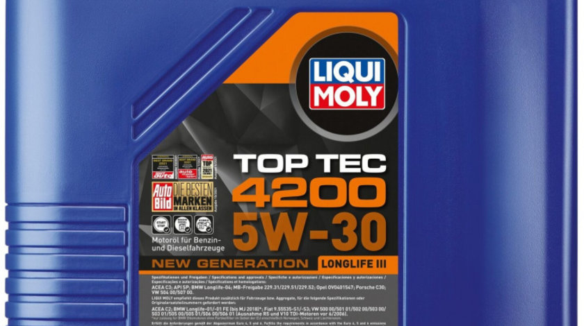 Ulei Motor Liqui Moly Top Tec 4200 Longlife III 5W-30 20L 3708