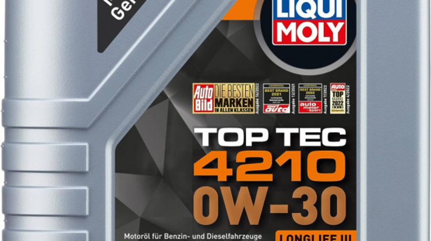 Ulei Motor Liqui Moly Top Tec 4210 Bmw LL-04 MB 229.51/52 VW 504/507.00 0W-30 1L 21604