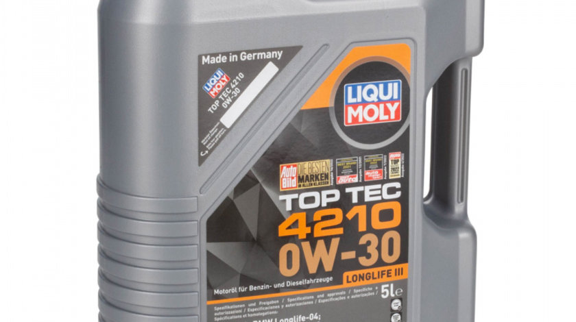 Ulei Motor Liqui Moly Top Tec 4210 Bmw LL-04 MB 229.51/52 VW 504/507.00 0W-30 5L 21605