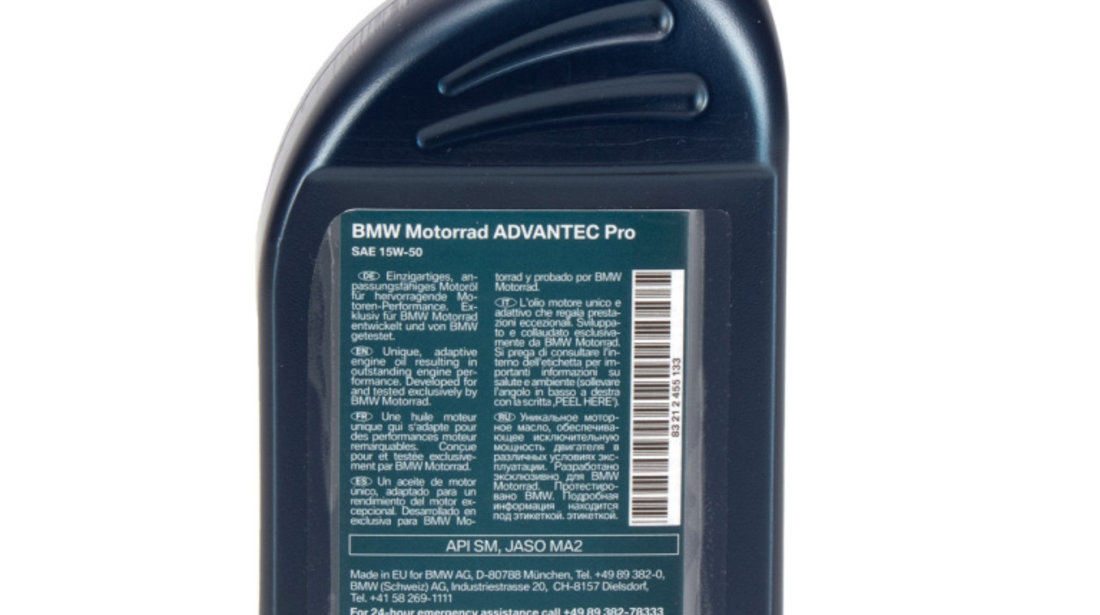 Ulei Motor Oe Bmw Motorrad Advantec Pro 15W-50 API SM JASO MA2 500ML 83212455133