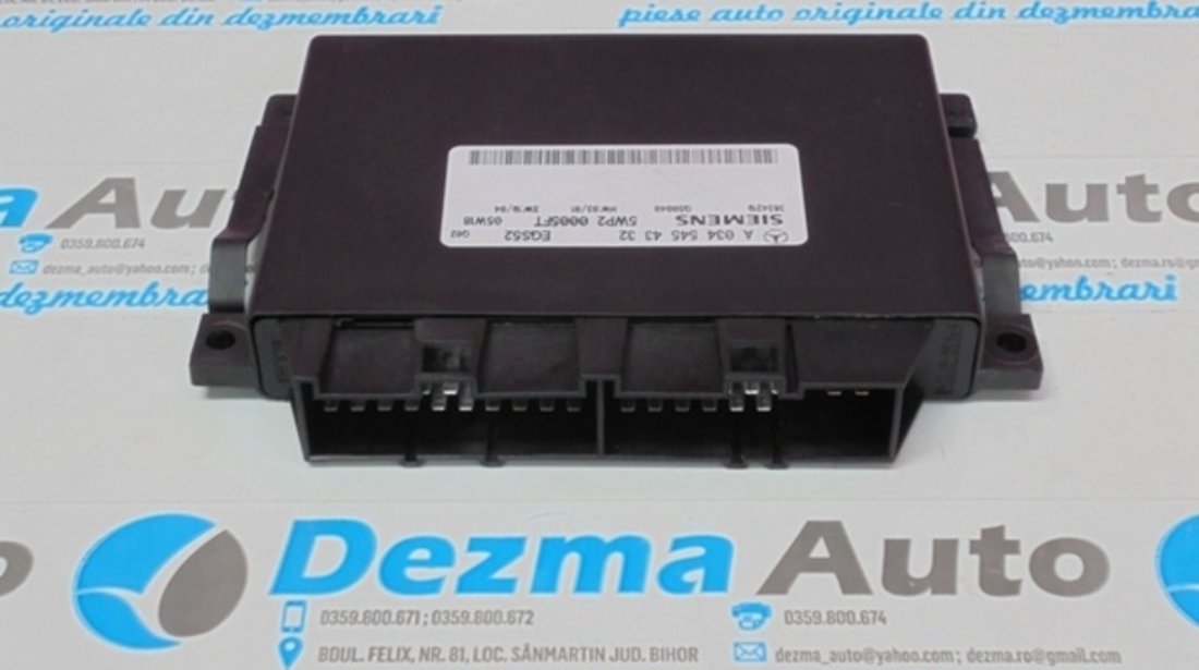 Unitate control A0345454332, Mercedes Clasa C T-Model (S203) 2.2cdi (id:171167)