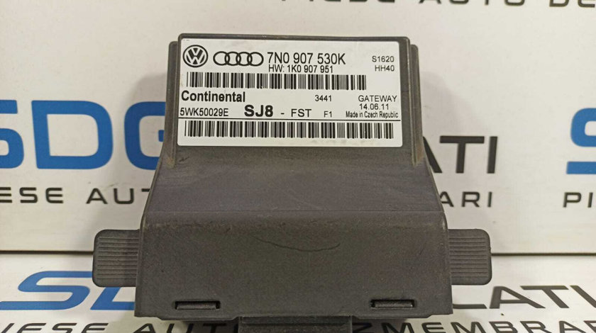 Unitate Modul Calculator CAN Gateway Audi A3 8P 2004 - 2013 Cod 7N0907530K 1K0907951 [L1337]