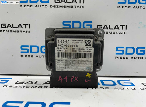 Unitate Modul Calculator Control Airbag Audi A1 8X 2010 - 2018 Cod 8X0959655B 0285011212 [L3758]