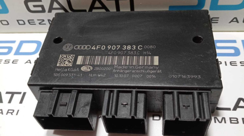 Unitate Modul Calculator Cui Carlig Remorcare Tractare Audi A6 C6 2005 - 2011 Cod 4F0907383C 4F0 907 383 C [273M3]