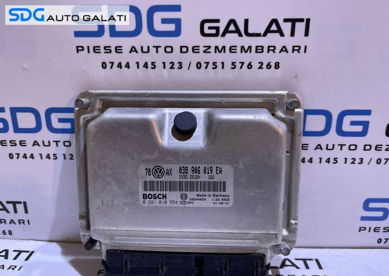 Unitate Modul ECU Calculator Motor VW Passat B5.5 1.9 TDI AVB 2001 - 2005 Cod 038906019EA 0281010554