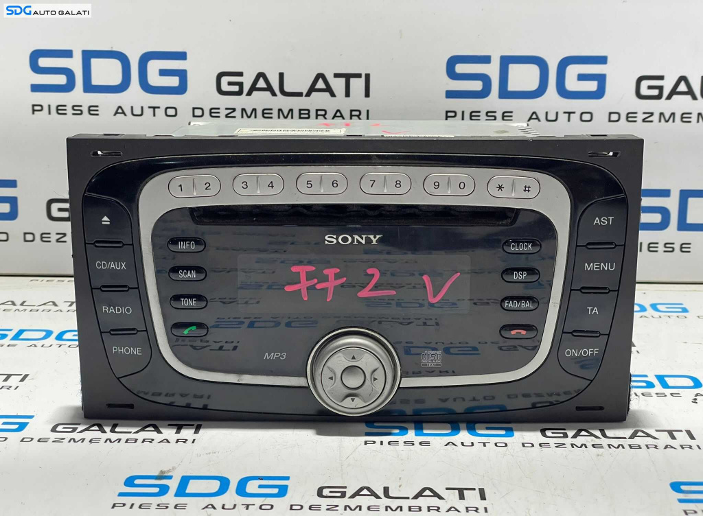 Unitate Radio CD CD Player Aux Sony KW2000 Ford C-Max 2004 - 2010 Cod 7M5T-18C939-CC [L3120]