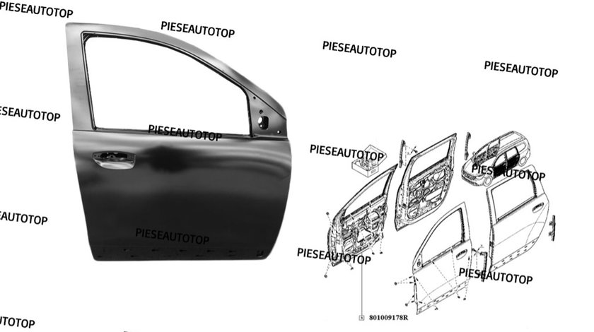 Usa dreapta fata Dacia Dokker Van 2012-2021 NOUA 801009178R OE