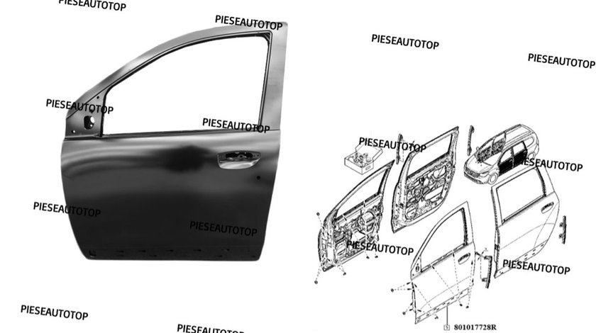 Usa stanga fata Dacia Dokker Van 2012-2021 NOUA 801017728R OE