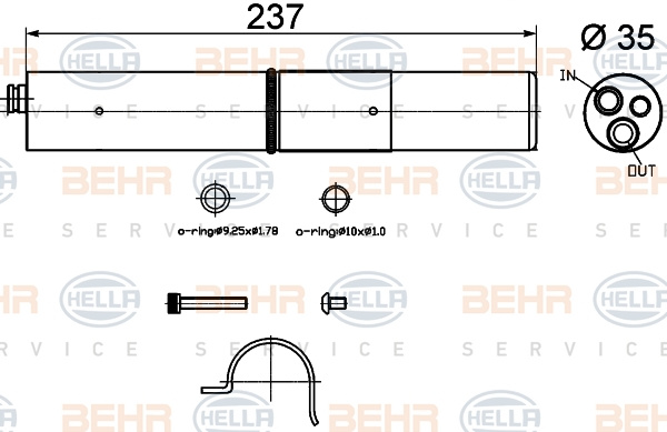 Uscator,aer conditionat (8FT351200264 HELLA) VW