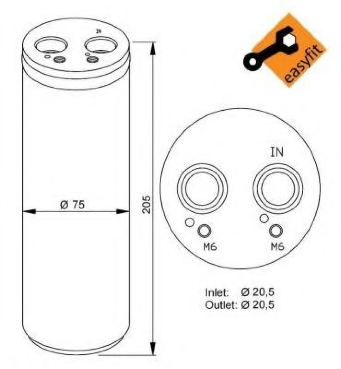 Uscator,aer conditionat AUDI A4 (8EC, B7) (2004 - 2008) NRF 33205 piesa NOUA