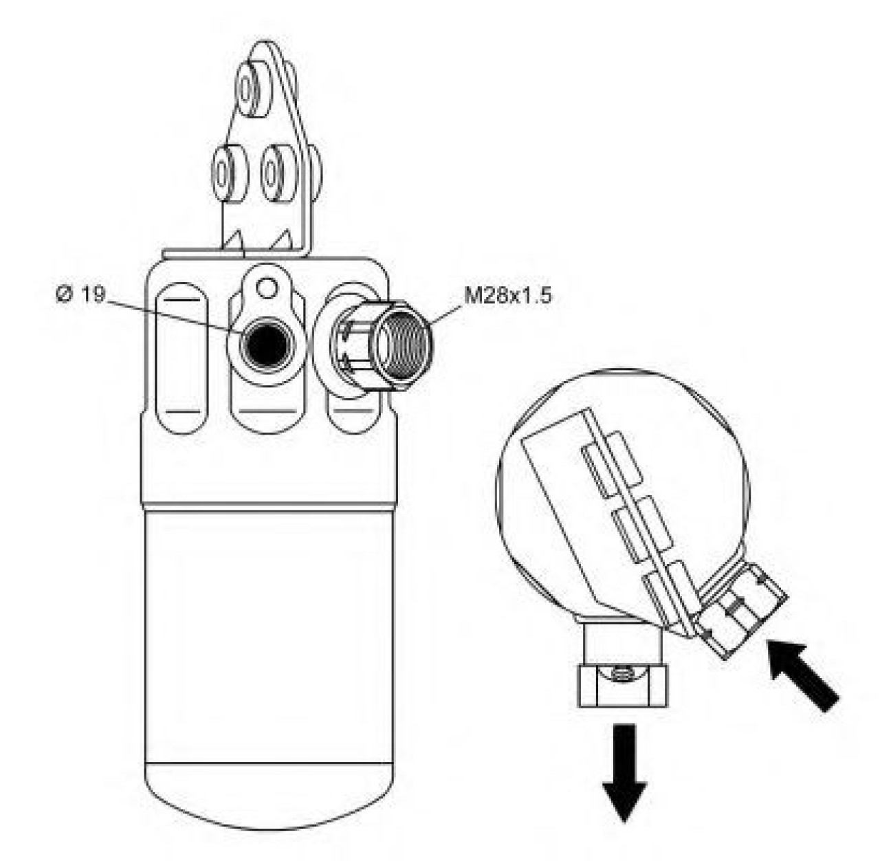 Uscator,aer conditionat AUDI A6 (4B2, C5) (1997 - 2005) NRF 33236 piesa NOUA