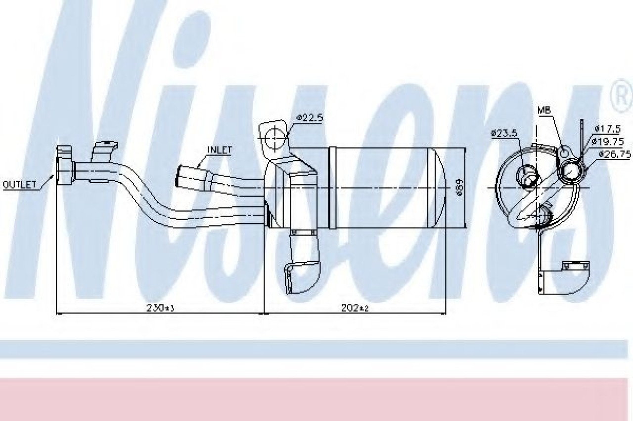 Uscator,aer conditionat FORD FOCUS II Cabriolet (2006 - 2016) NISSENS 95449 piesa NOUA