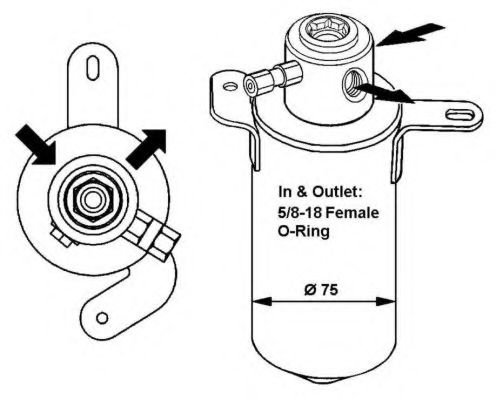 Uscator,aer conditionat MERCEDES C-CLASS Combi (S202) (1996 - 2001) NRF 33039 piesa NOUA