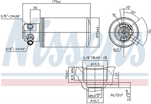 Uscator,aer Conditionat Nissens Dodge 95230