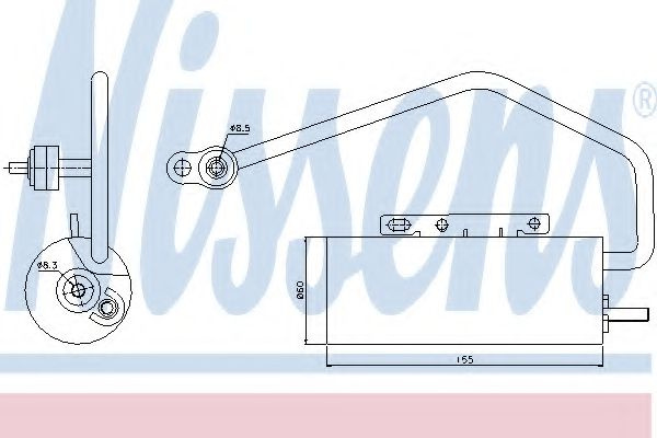 Uscator,aer conditionat SAAB 9-3 Combi (YS3F) (2005 - 2016) NISSENS 95447 piesa NOUA