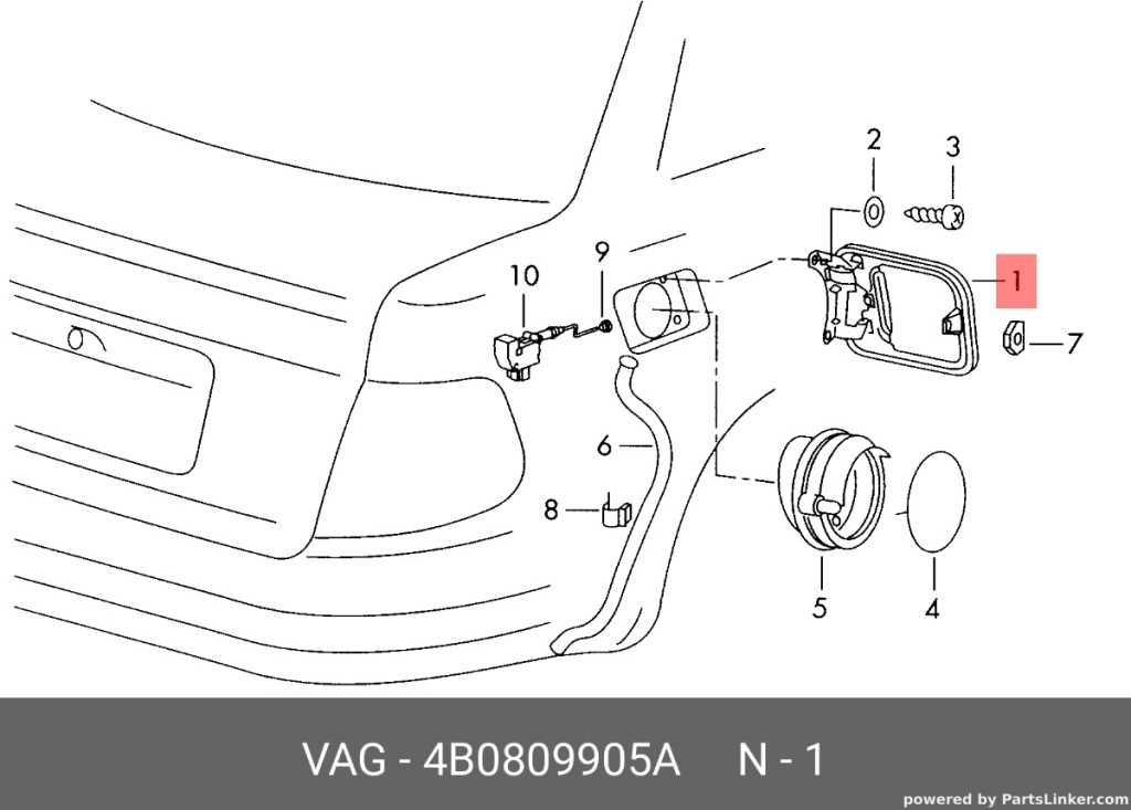 Usita rezervor Audi A6 4B (C5) Sedan 20032.5 TDI OEM 4B0809905A