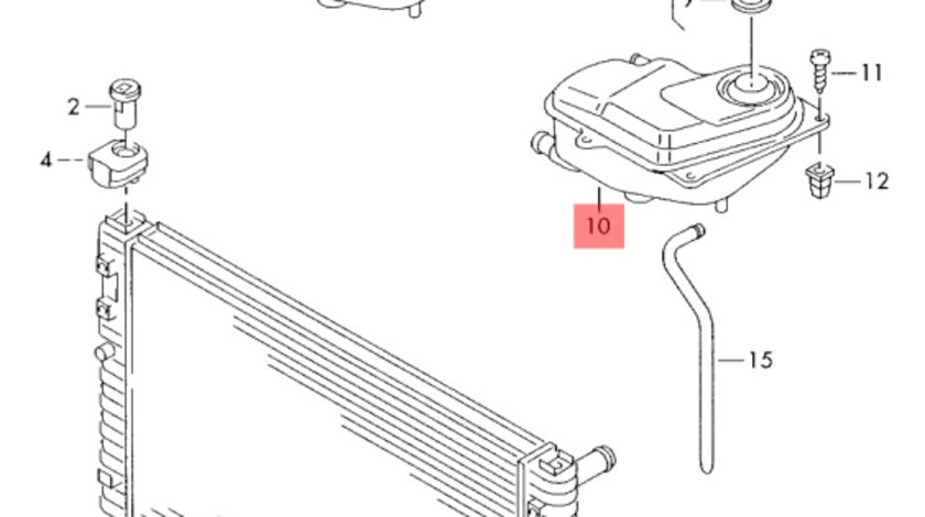 Vas expansiune Audi A4 8E 2006 2007 2.0 TDI BLB OEM 8E0121403