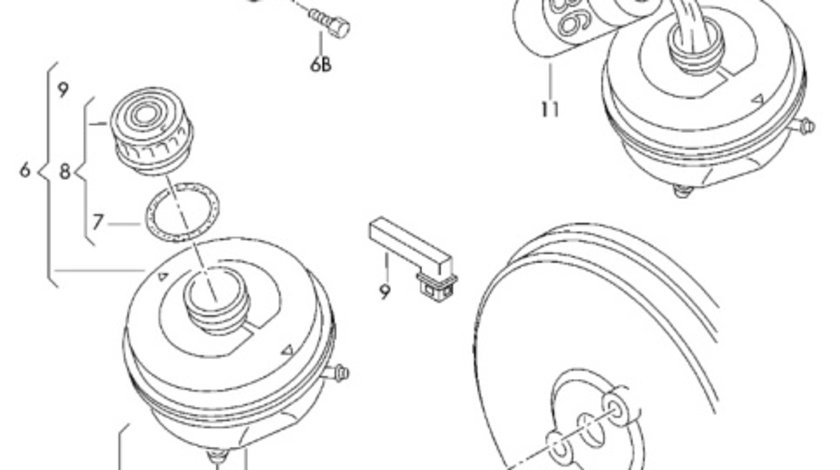 Vas lichid servofrana Audi A4 8E 2002 2003 2.0 20V ALT OEM 8E0611301E