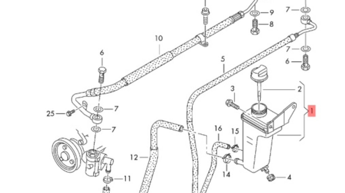 Vas servodirectie SKODA SUPERB (3U4) [ 2001 - 2008 ] OEM 3B0422371