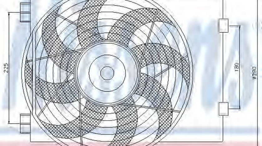 Ventilator,aer conditionat OPEL CORSA C (F08, F68) (2000 - 2009) NISSENS 85197 piesa NOUA