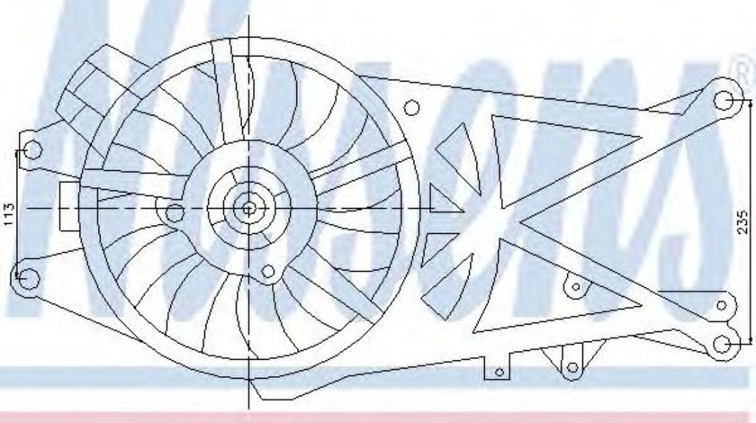 Ventilator,aer conditionat OPEL MERIVA (2003 - 2010) NISSENS 85204 piesa NOUA