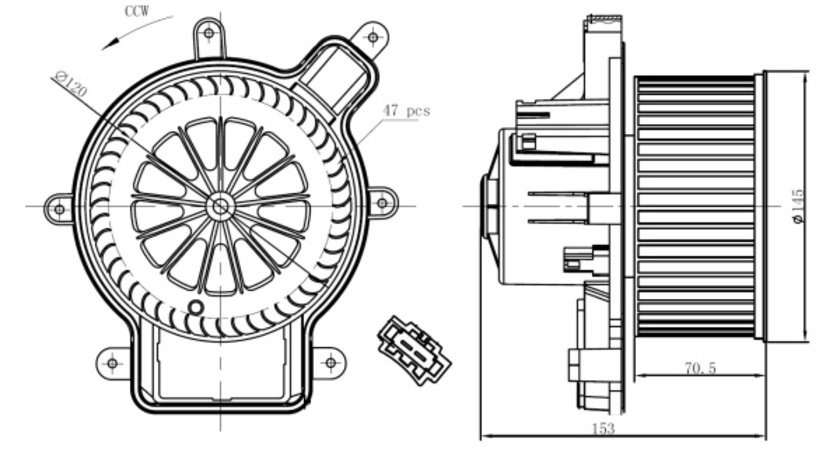 Ventilator, habitaclu (34270 NRF) Citroen,DS,PEUGEOT