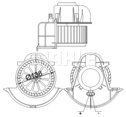 Ventilator, habitaclu (AB113000S BEH MAH) AUDI,PORSCHE,VW