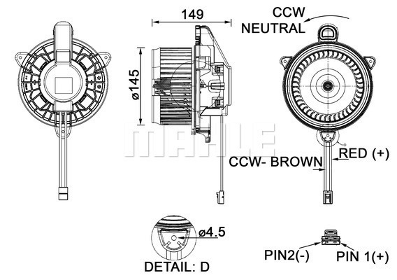 Ventilator, habitaclu (AB277000P BEH MAH) VOLVO