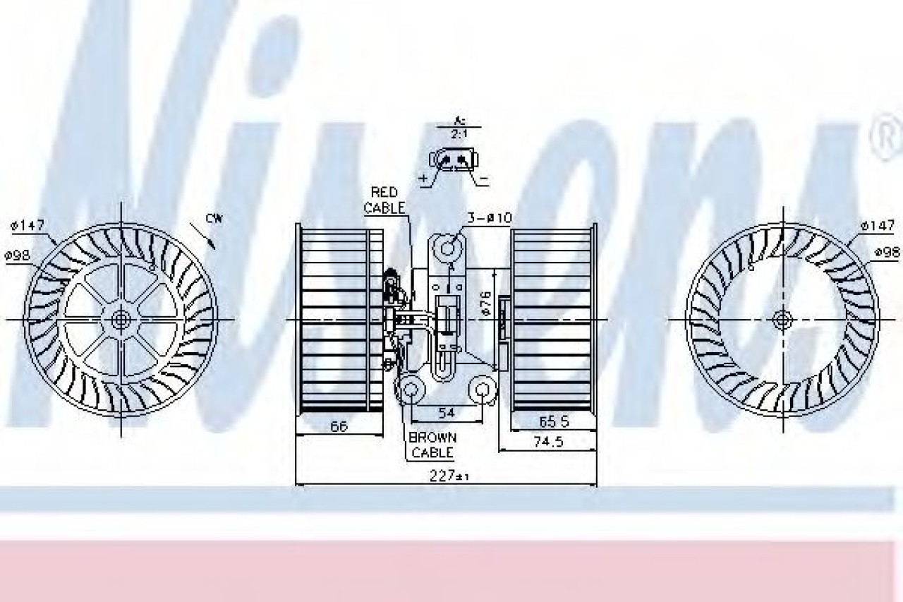 Ventilator, habitaclu BMW Seria 5 (E39) (1995 - 2003) NISSENS 87114 piesa NOUA