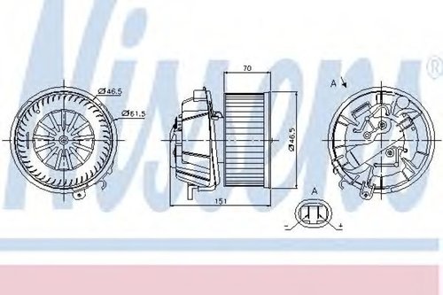 Ventilator, habitaclu CITROEN C3 Pluriel (HB) (2003 - 2016) NISSENS 87127 piesa NOUA