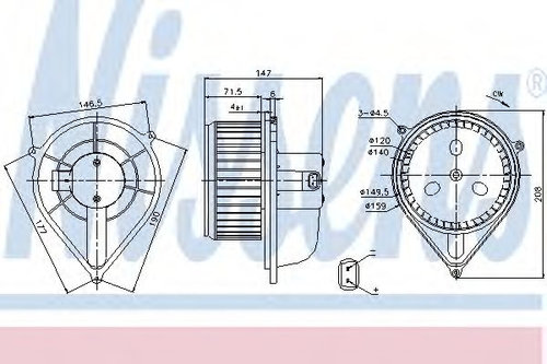 Ventilator, habitaclu FIAT DUCATO bus (244) (2002 - 2016) NISSENS 87128 piesa NOUA