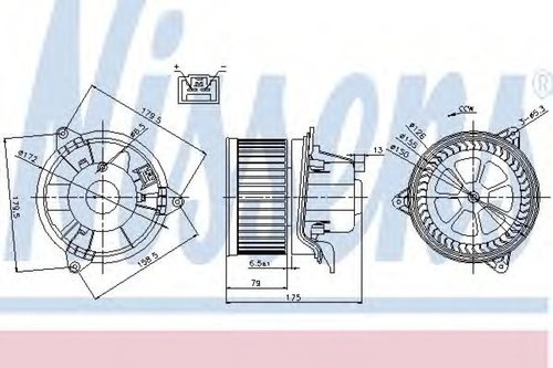 Ventilator, habitaclu FORD FOCUS Combi (DNW) (1999 - 2007) NISSENS 87027 piesa NOUA