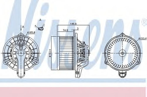 Ventilator, habitaclu FORD RANGER (TKE) (2011 - 2016) NISSENS 87162 piesa NOUA