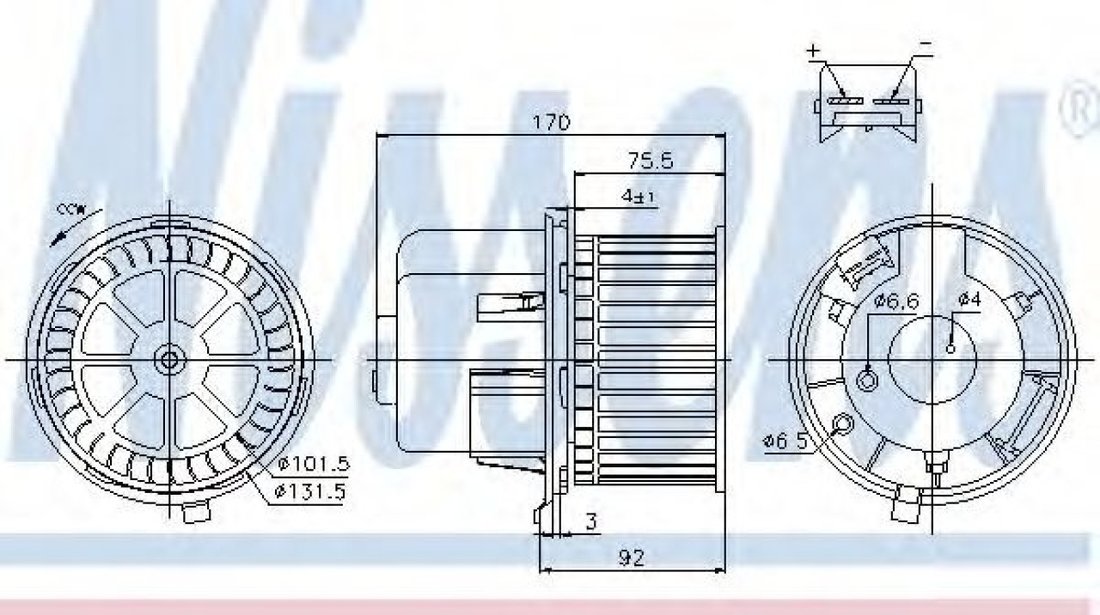 Ventilator, habitaclu FORD TRANSIT bus (2006 - 2014) NISSENS 87061 piesa NOUA